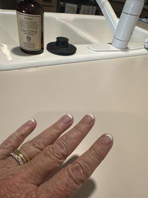 French gel manicure.