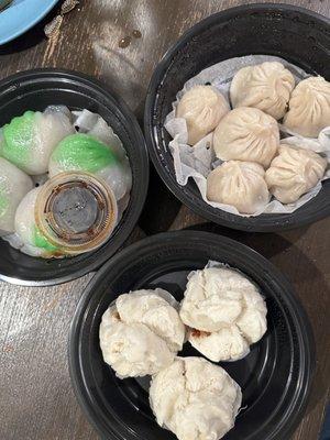 Pork bao, Shanghai Soup Dumplings with Pork, Vegetable Har Gow