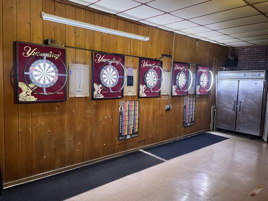 Just added new boards and lights 2024.  Thursday nite blind dart draw