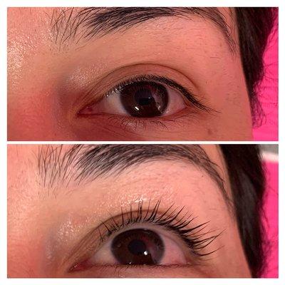 Lash lift and tint