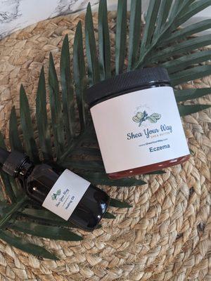 Shea Your Way offers Eczema Butter for the problematic skin and Healing Oil that is a concentrated formula for your flare ups