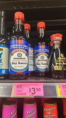 Gluten-free soy sauce. October 2024