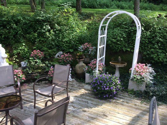 Enjoy the solitude of the back deck and garden.