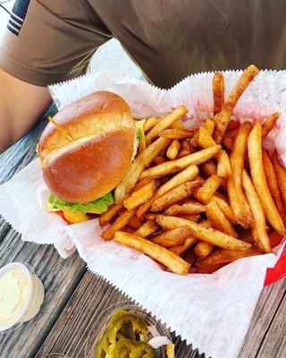 Perch Sandwich and Fries