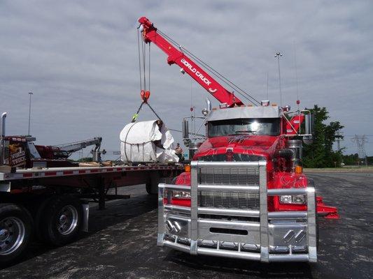 65 Ton Rotator Lifting a 50,000 pound Steel Coil.