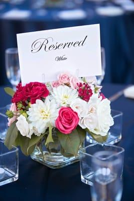 Flowers at each table