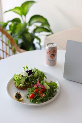 avo toast & side salad