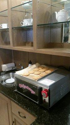 Hot, fresh peanut butter cookies