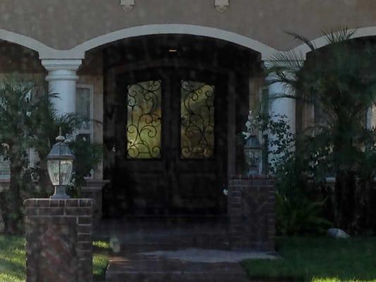 Custom wrought iron front door