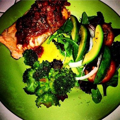 Ancho Chile baked salmon