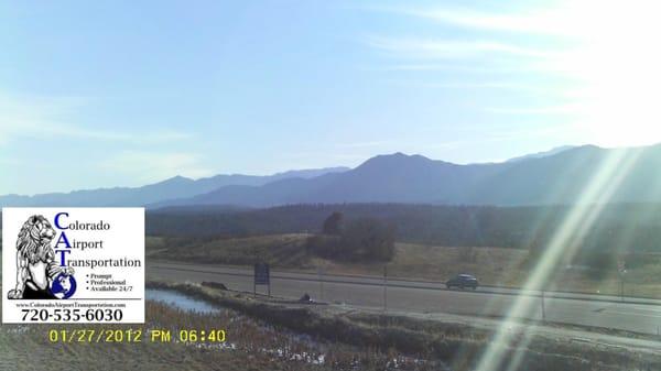 Colorado Springs, Colorado on I-25 dropping off 2 passengers