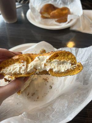 Egg everything bagel with lox spread