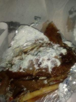 This gyro was delish but they forgot my long pickle...