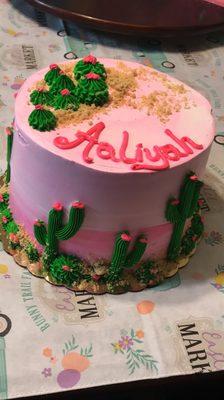 Birthday cactus cake