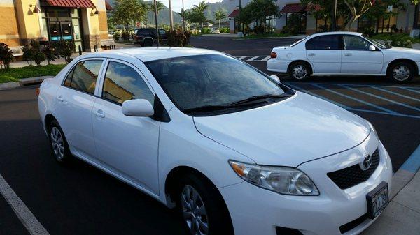 So this is the car we decided on. A 2009 Toyota Corolla. Next time we're going to buy a truck.