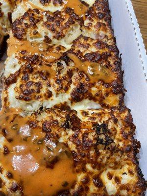 Reuben pizza