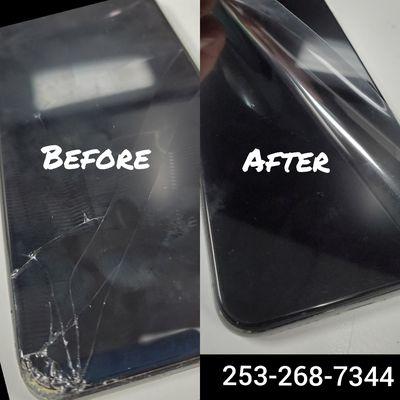 iPhone XS max screen replacement done by Apple certified techs @ EZ Gadget Repair on 9205 S Tacoma Way, 98499