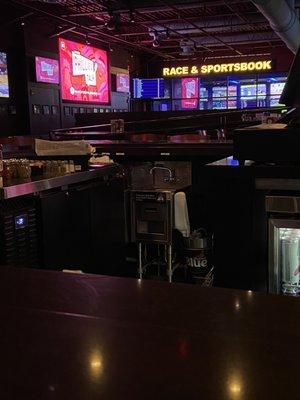 Race and Sportsbook betting room.