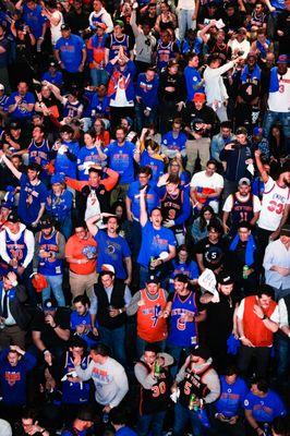 April 21 2023: Photos of fans shot at the New York Knicks vs Cleveland Cavaliers - Playoff matchup.