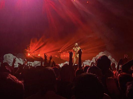 View from the railing on the floor at Tove lo