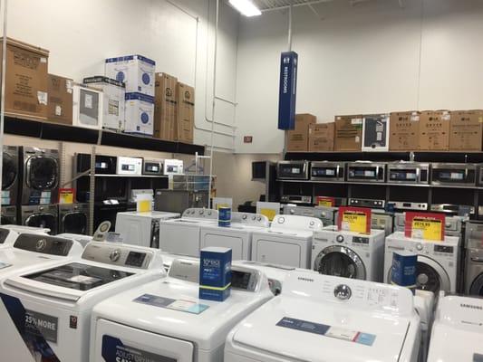 Close out appliances section