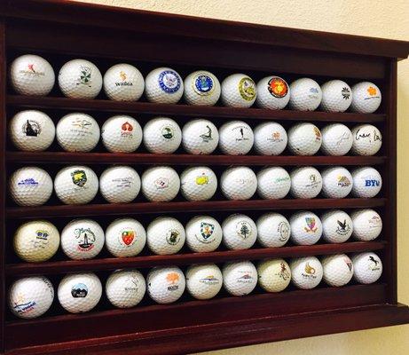 Golf ball collection!  Very nice cause I golf.