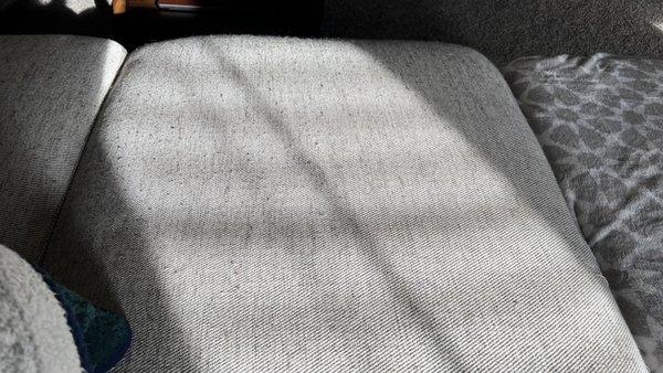 Sofa fabric pulling after 27 days of normal use.