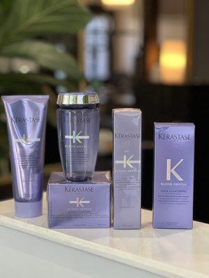 Kerastase products used  and sold in salon.