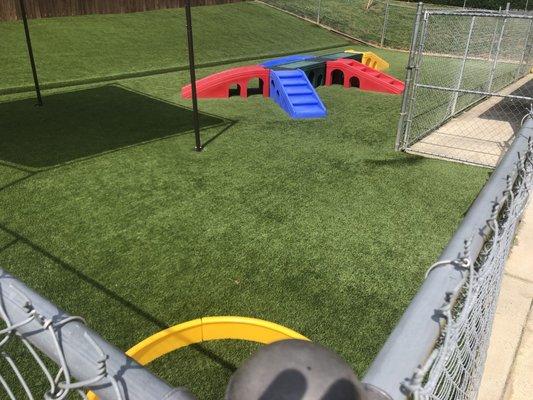 Part of the turf play yard!