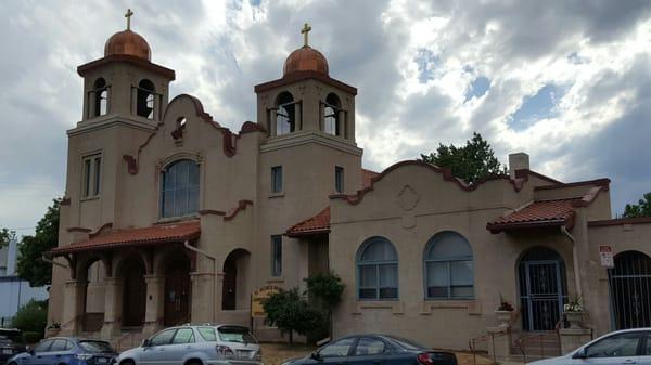 Front of church