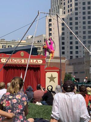 Circus Bella at Yerba buena gardens summer festival 2021