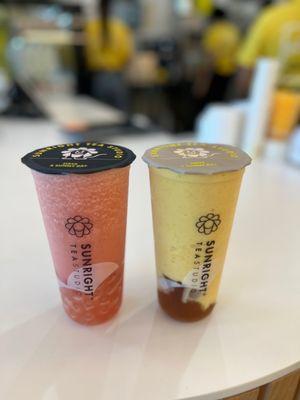 Watermelon cooler & mango frostie