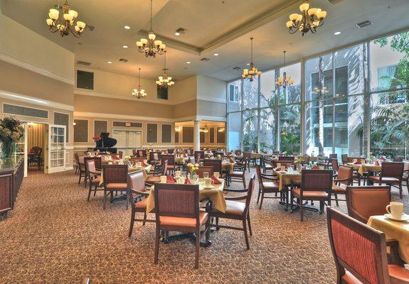 Assisted living facilities always have a common dining room.