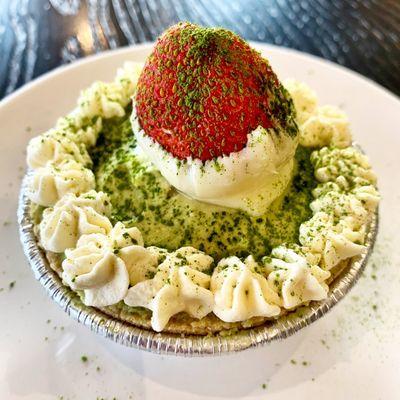 Strawberry matcha cheesecake