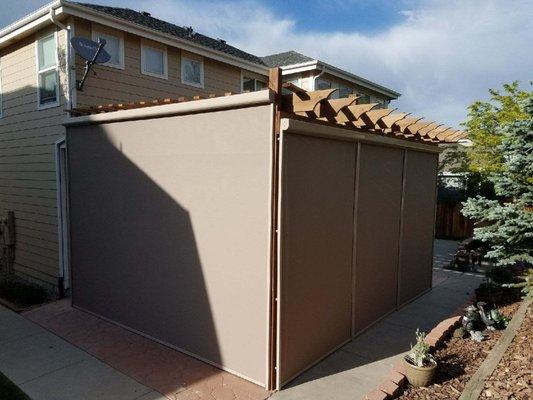 Pergola with Solar Shade enclosure