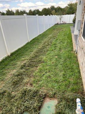 Uneven trench line