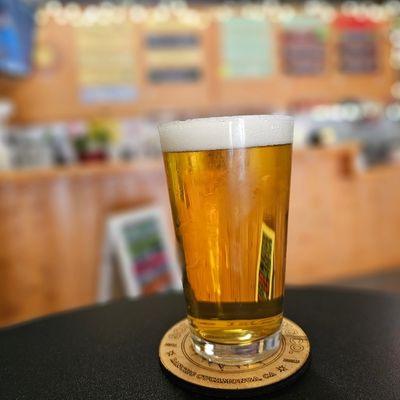 Try our German style Solorio Kölsch. It's a crisp, refreshing beer, great on a warm SoCal day!