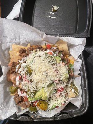 Asada nachos