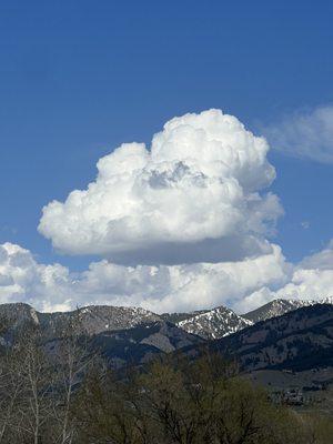 Beautiful clouds surrounding beach