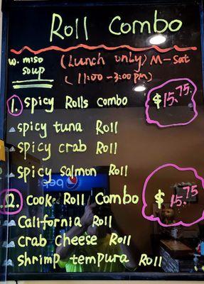 Lunch specials ordered...