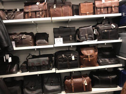 When we think Wilsons Leather, we think leather JACKETS, but they've got just as many cool bags, attaches, knapsacks, and satchels.