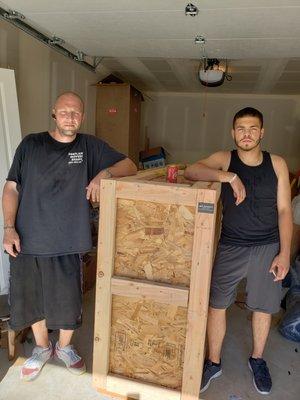 Square grand piano crate build for overseas shipping. Portland Movers Ready. PortlandMoversReady.com. 503-953-6537. Portland Oregon. #piano