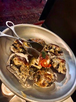 Rockefeller oysters. Huge portion