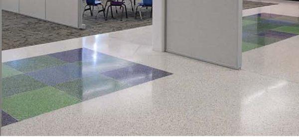 Terrazzo Flooring with glass and marble chips