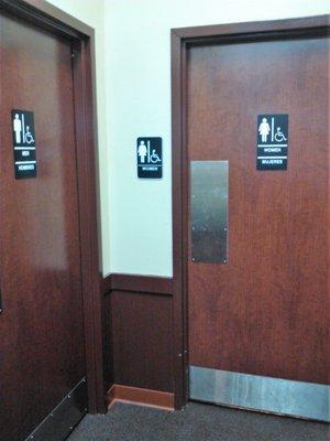 The bathrooms weren't as clean as the restaurant.  Would there be anyone here who would benefit from "Hombres" and "Mujeres?"  There were!