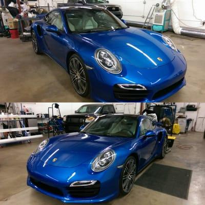 Porsche carrera turbo in for paint correction and ceramic coating.