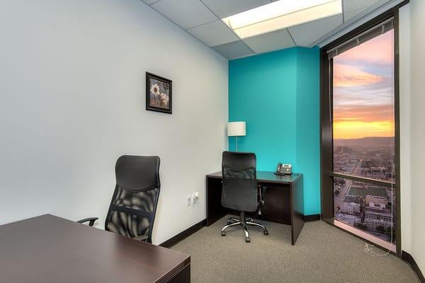 The Perfect Office For Your Small Business! Only at 1055 West 7th Street's 33rd Floor Penthouse in DTLA!