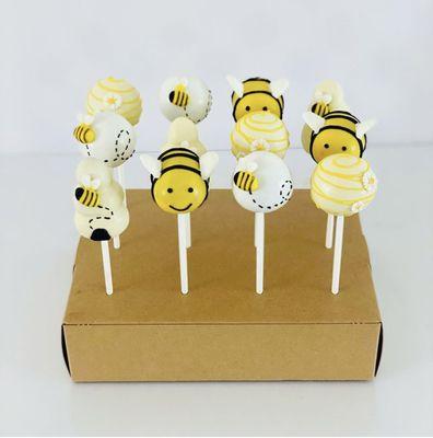 Bee themed cake pops