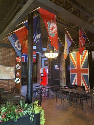 Inside the building...enjoy the outside beer garden area. Play darts, mini Football