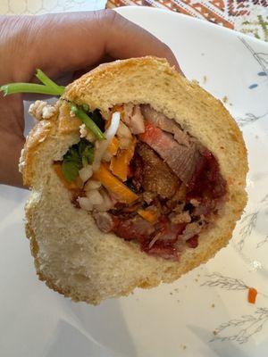 BBQ Pork Banh Mi with extra meat